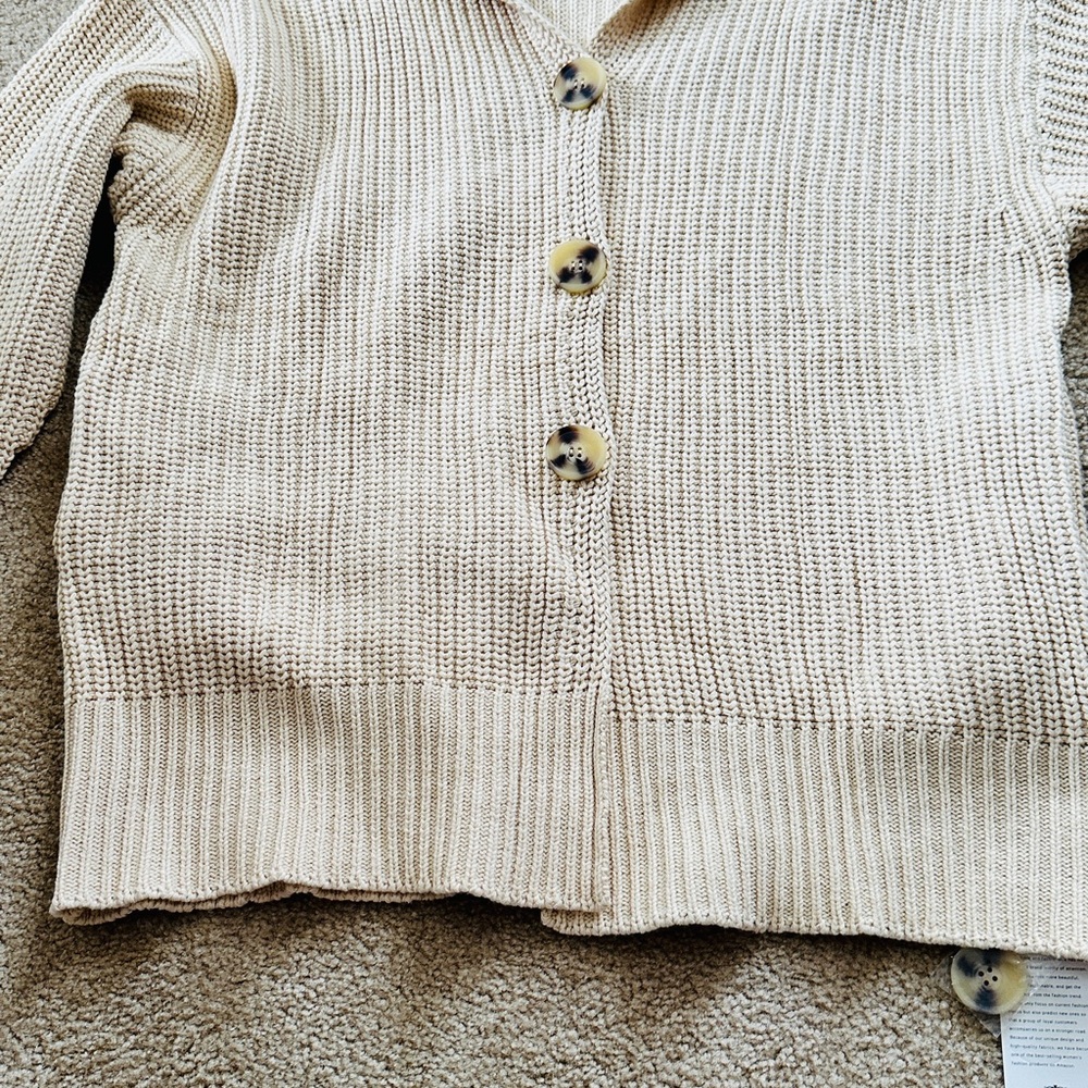Oversized Button Front Knit Sweater - Picture 4 of 9